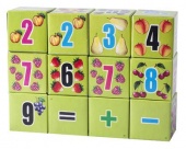 Кубики Веселая Арифметика 12 шт. (7708)