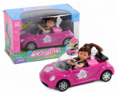Кукла на автомобиле с собачкой (99952)