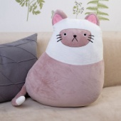 М.и. Кошка подушка 44см темно-розовая (51823)