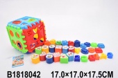 Куб логический с фигурами/цифрами/буквами, в сетке  (24204)