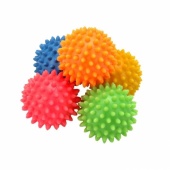 Мяч пластизоль ежик массажный 7,5 см 4 цвета плотный