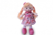 М.и. Кукла в платье розовом в цветочек муз (29670)