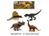 Рез. набор динозавры 4 шт/пакет  (34961)