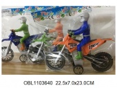 Мотоцикл с мотоциклистом 3 цвета (46643)