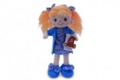 М.и. Кукла в голубом  платье муз. (42041)