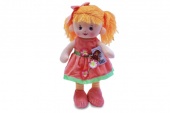 М.и. Кукла в персиковом платье муз. (36237)